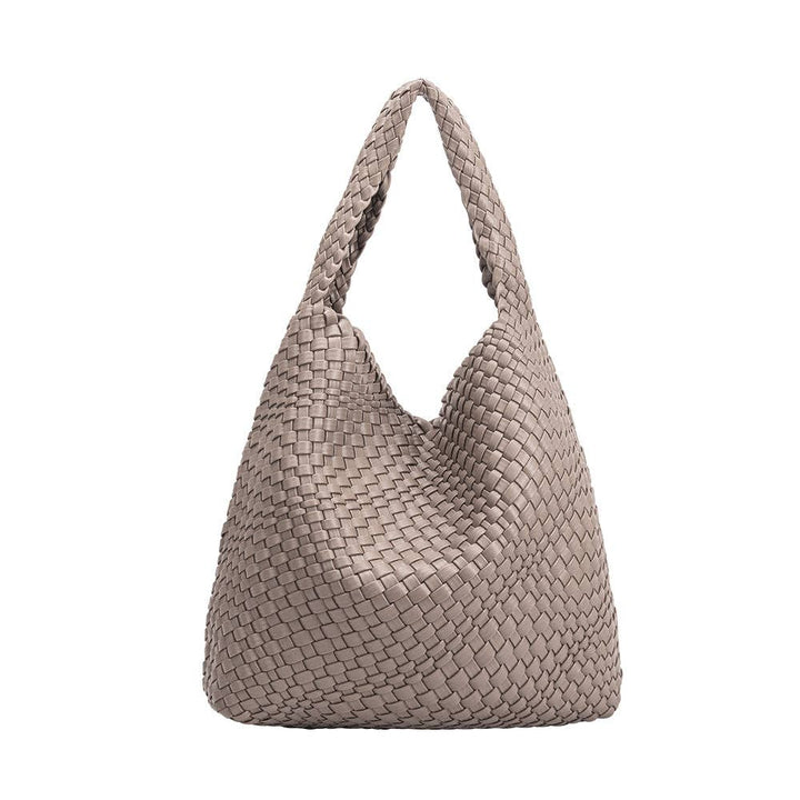 Melie Bianco Johanna große Schultertasche aus recyceltem veganem Material in Grey