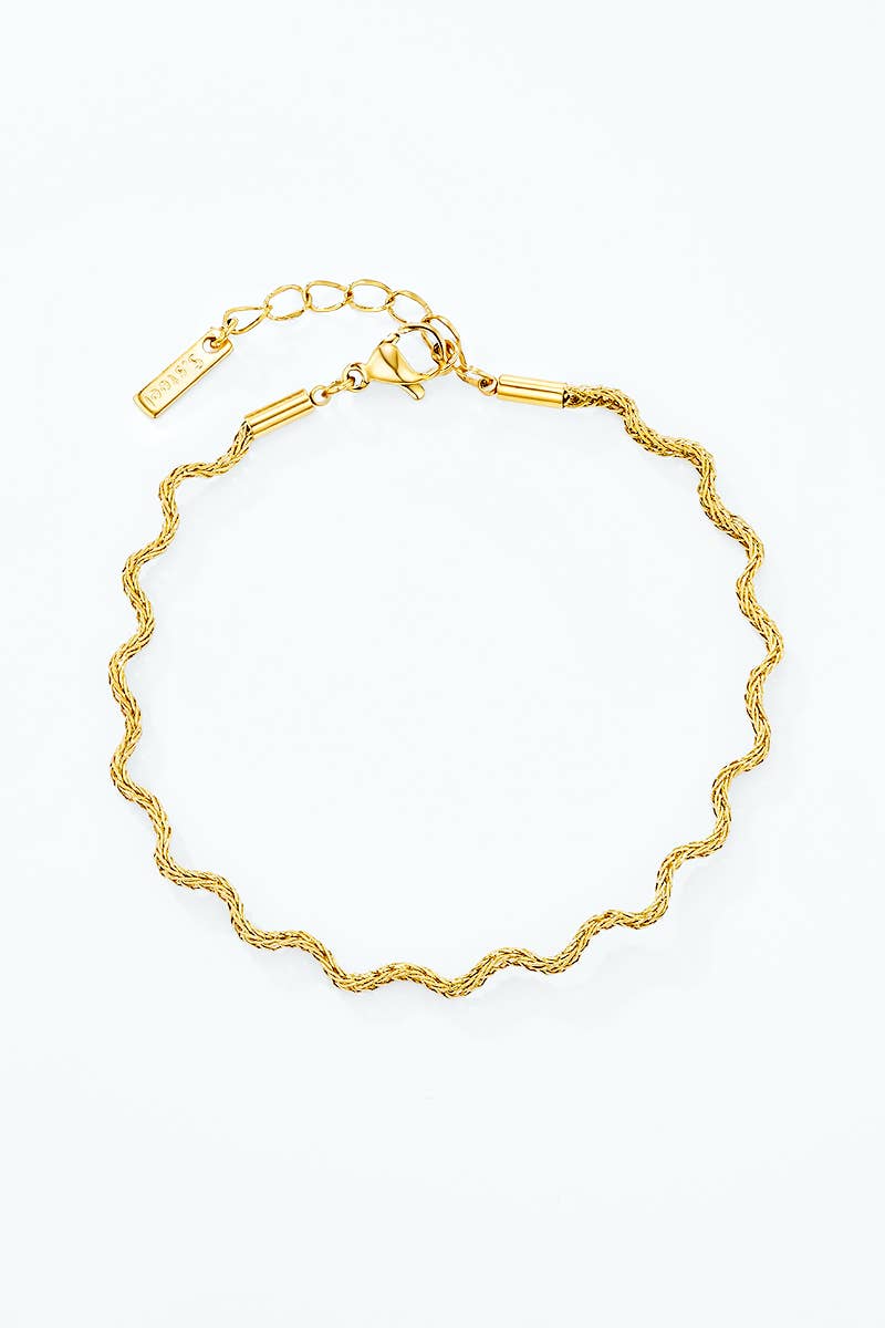 Gewelltes Armband vergoldet