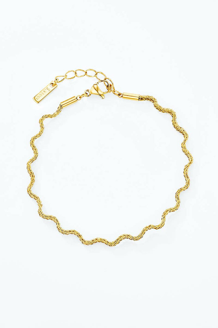 Gewelltes Armband vergoldet