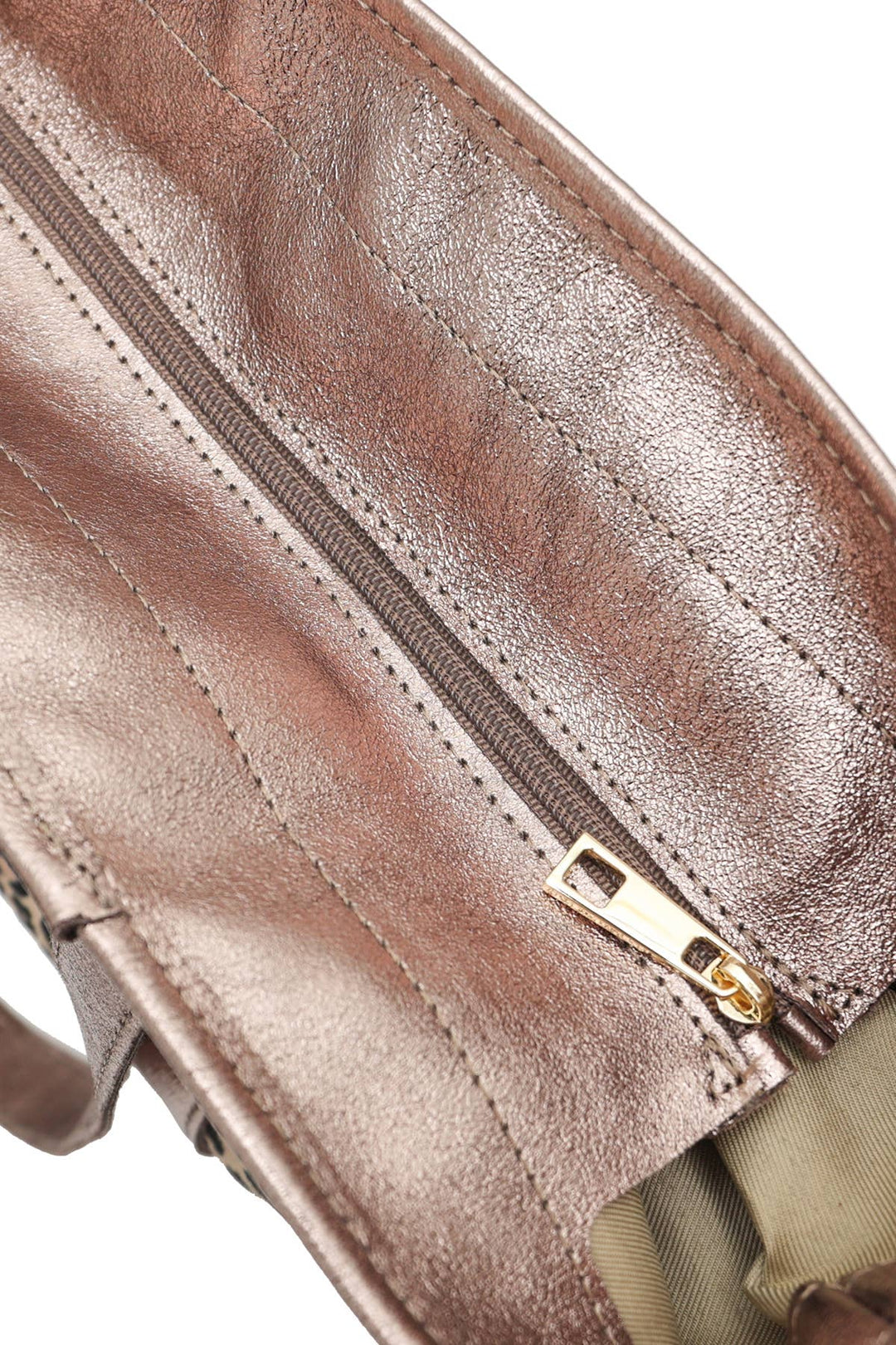 SATINE LEOPARD Bag - 4133B: Taupe