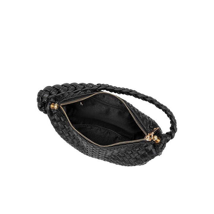 Melie Bianco Alma Black Henkeltasche aus recyceltem, veganem Material