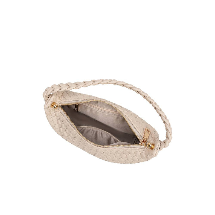 Melie Bianco Alma Ivory Henkeltasche aus recyceltem veganem Material
