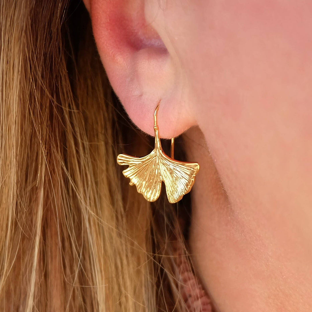 Ginkgo Boho Statement Earrings