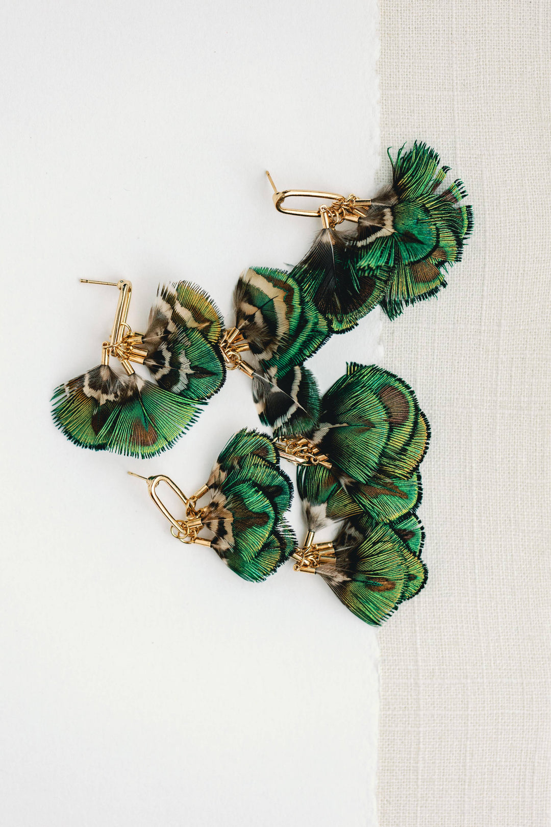 Statement Mallard Feather Tassel Earrings for Autumn