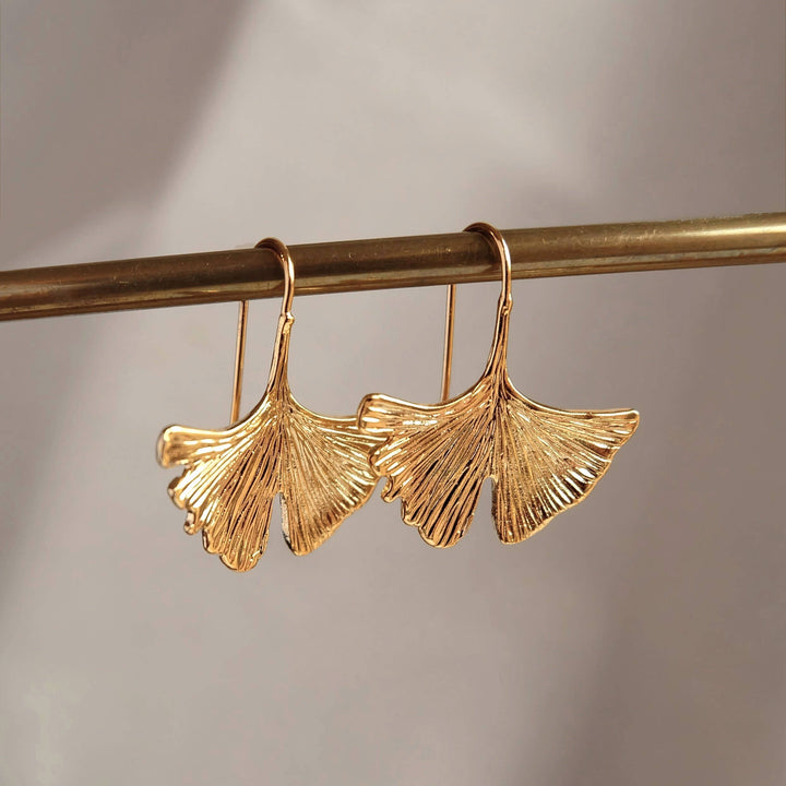 Ginkgo Boho Statement Earrings