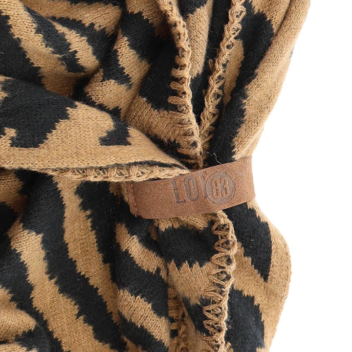 Schal Lize Taupe Schwarz