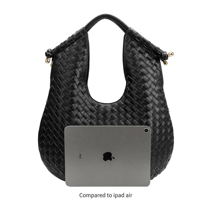 Melie Bianco Tracy vegan shoulder bag made from recycled material in chocolate