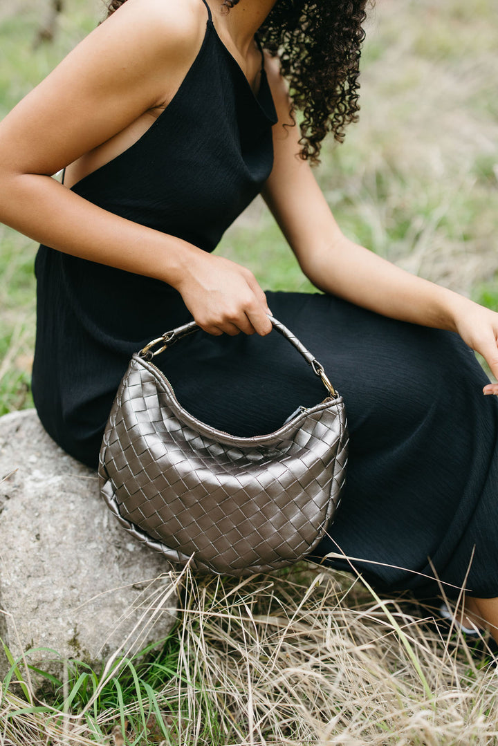 Elin Crossbodytasche aus veganem Material in Anthrazit