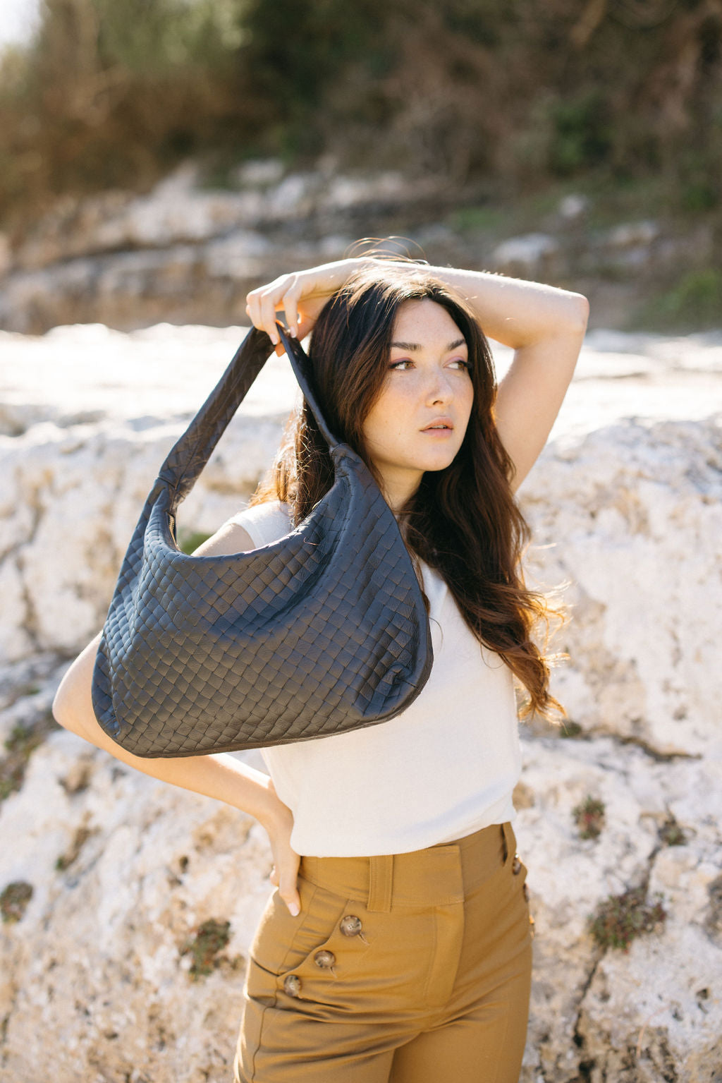 Chiara Ledertasche Dark Espresso