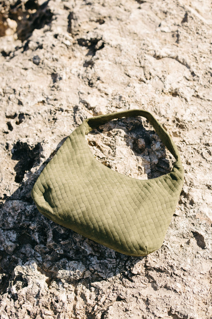 Chiara Ledertasche Wildleder Oliv