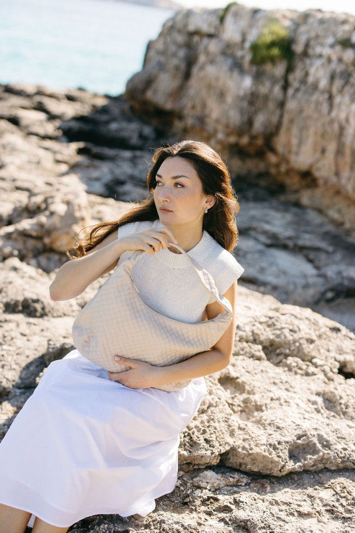Chiara Ledertasche Crema