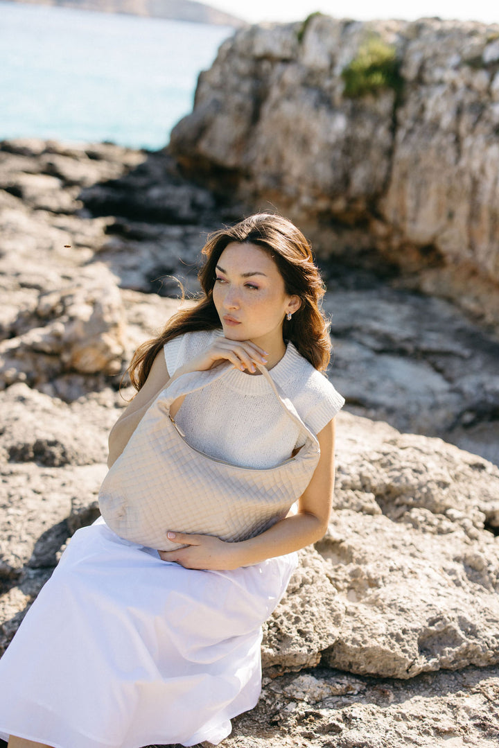 Chiara Ledertasche Crema