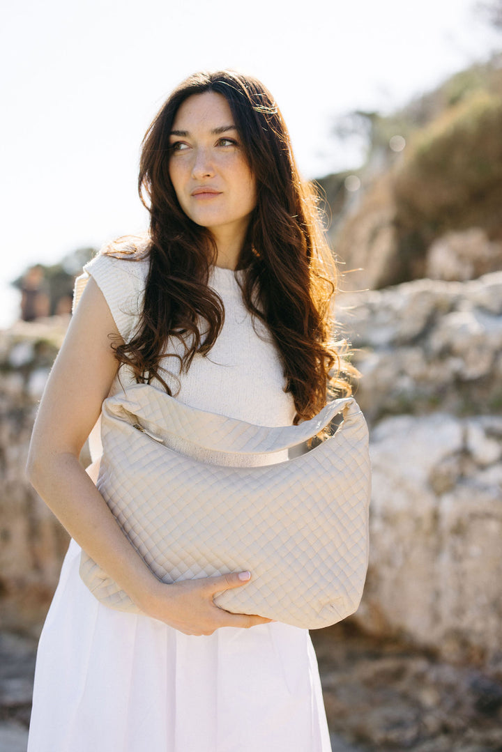 Chiara Ledertasche Crema