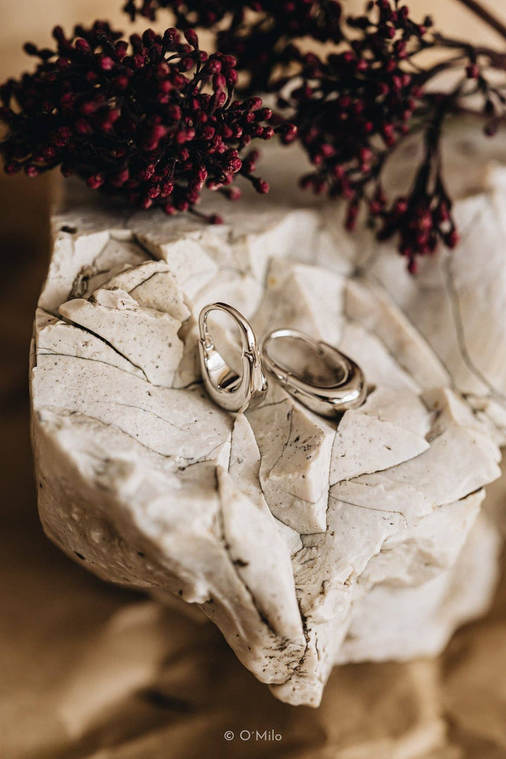 Regentropfen Creolen Delia Silber