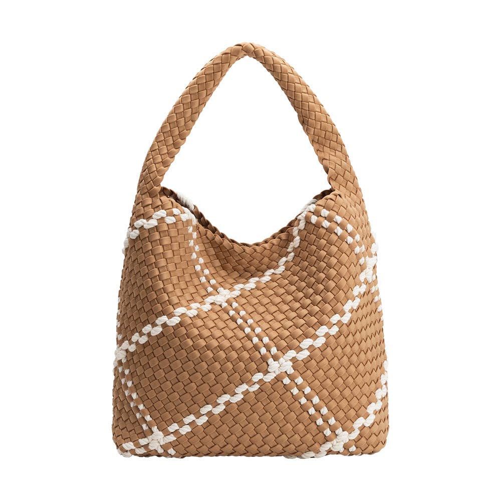 Melie Bianco Johanna Nylon Schultertasche in Sand