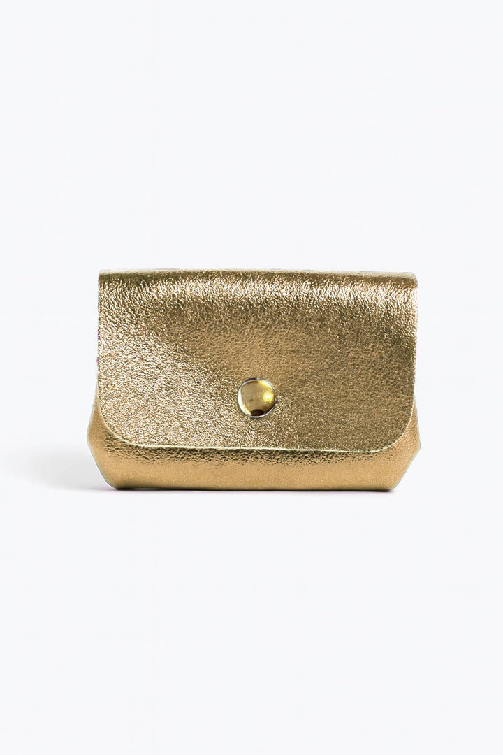 Leni small leather wallet gold