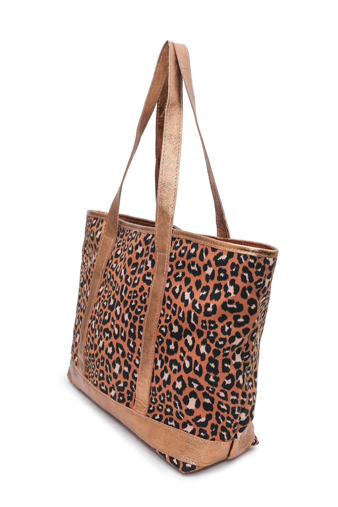 SATINE LEOPARD Bag - 4133B: Camel