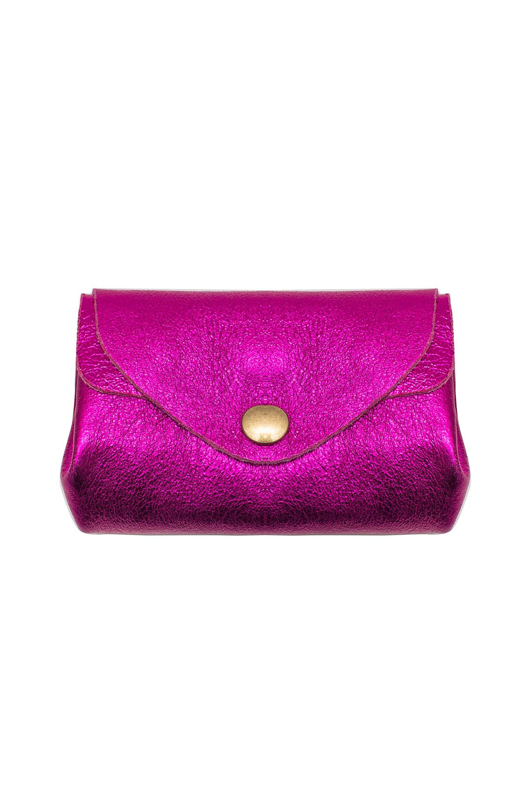Suzie kleine Leder-Geldbörse Fuchsia Metall