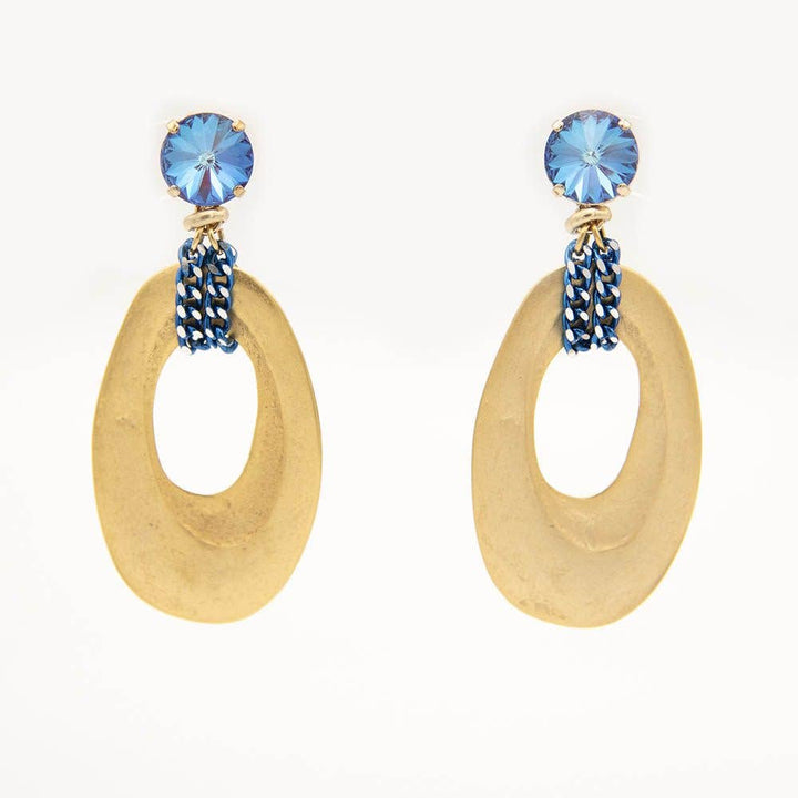 Saphir — Blaue Swarovski-Ohrstecker