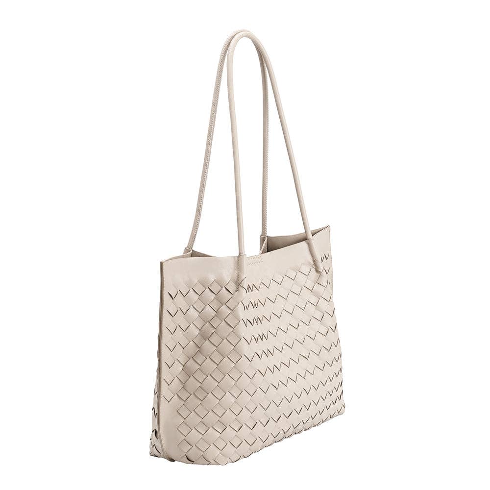 Melie Bianco Victoria Bone recycelte vegane Tragetasche