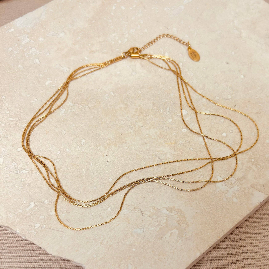 Vielseitige Goldene Mehrstrang-Halskette