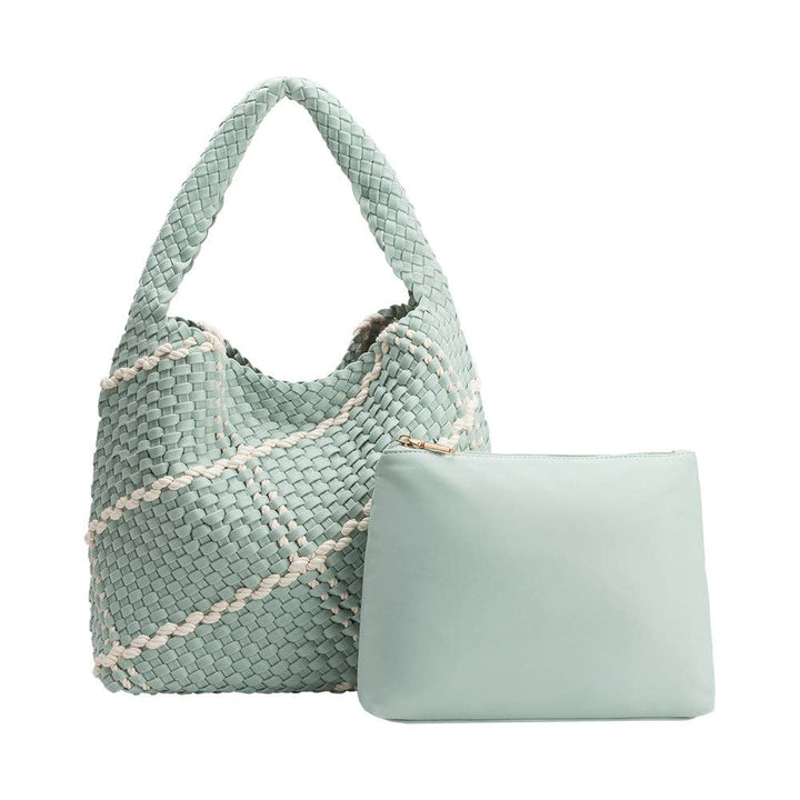 Melie Bianco Johanna Seafoam Nylon Schultertasche