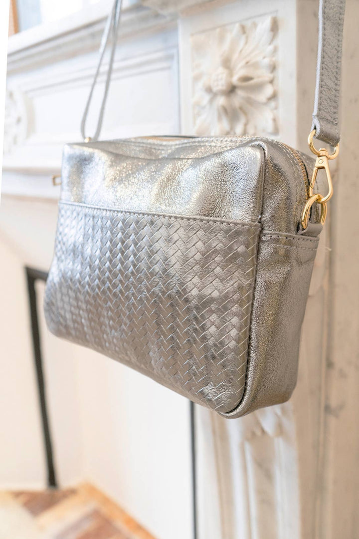 Tea Ledertasche Silber