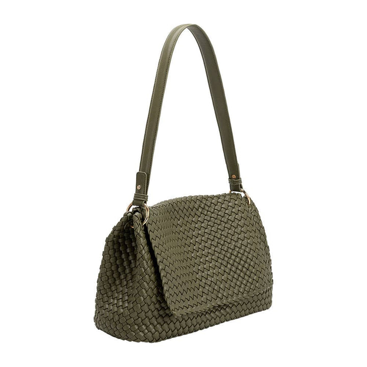Melie Bianco  Natalia Olive recycelte vegane Schultertasche