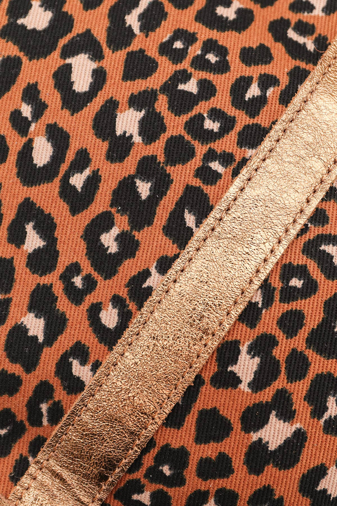 SATINE LEOPARD Bag - 4133B: Camel