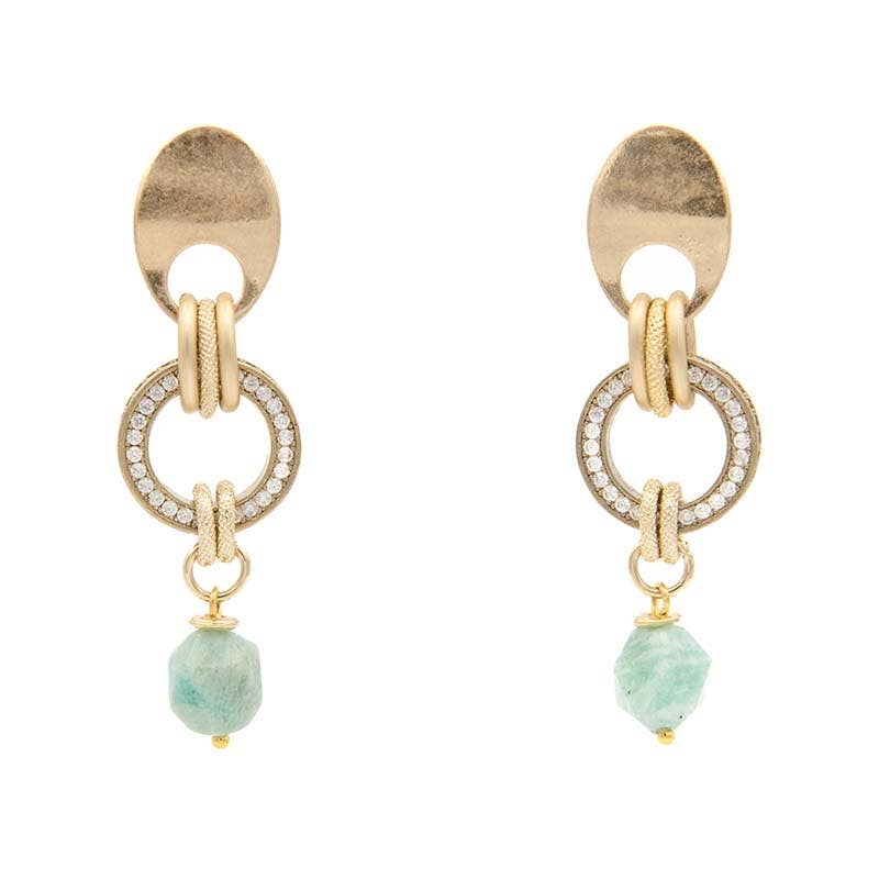 Zirkonische Kreisohrringe Wasserfälle