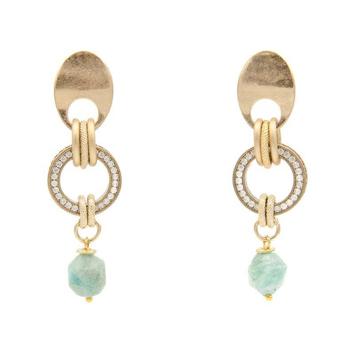 Zirkonische Kreisohrringe Wasserfälle