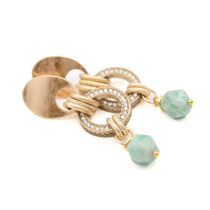 Zirkonische Kreisohrringe Wasserfälle