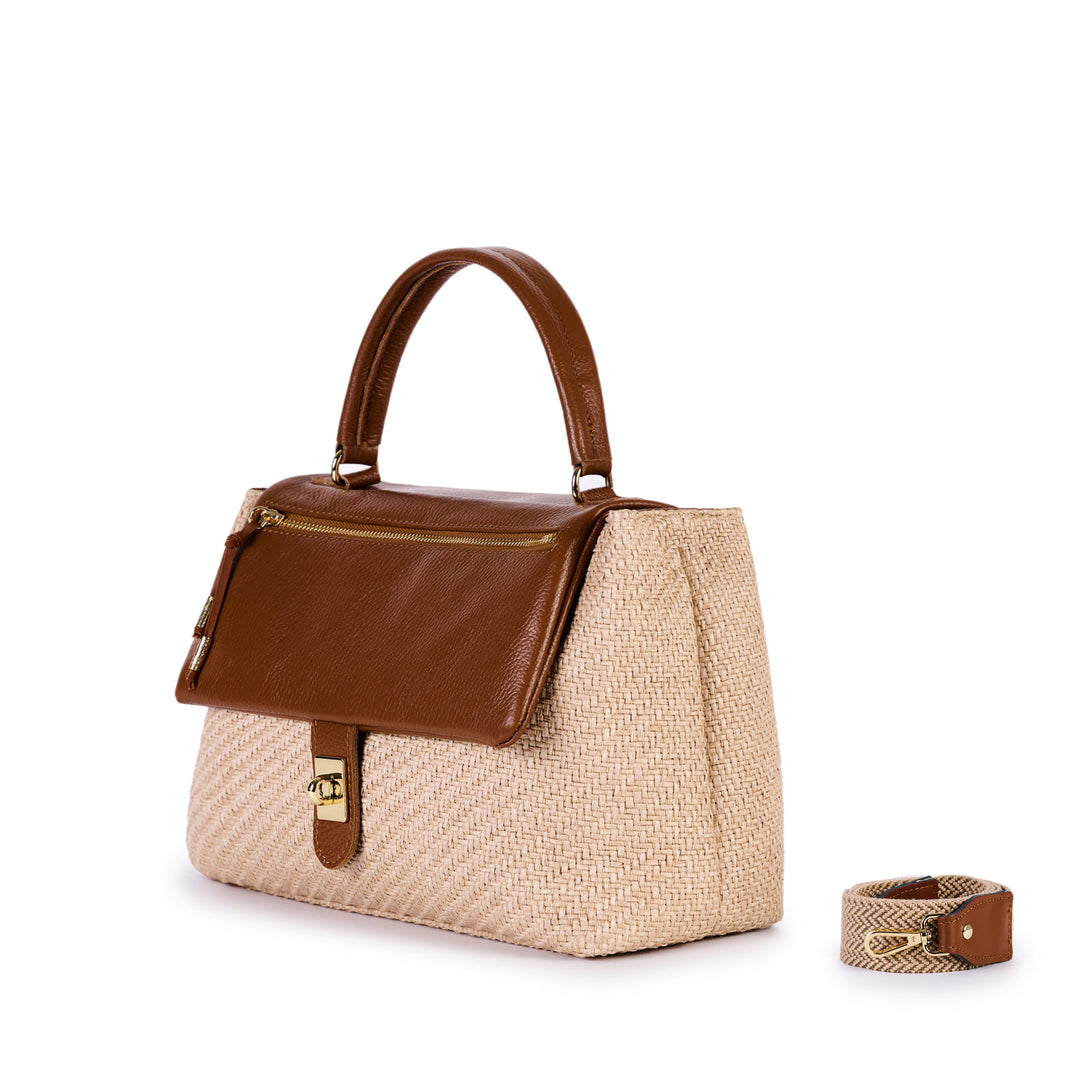 Isla Raffia Natural Brown