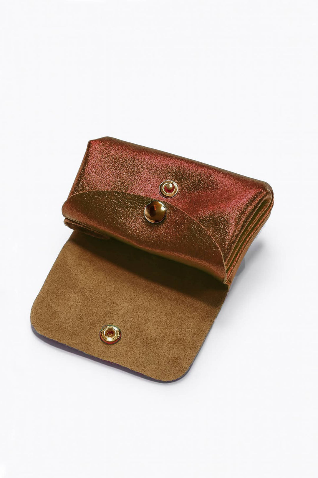 Leni small leather wallet bronze