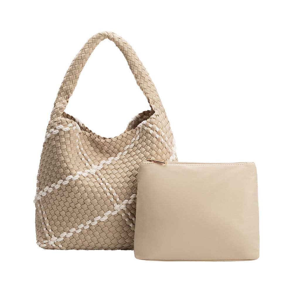 Melie Bianco Johanna Almond Nylon Schultertasche