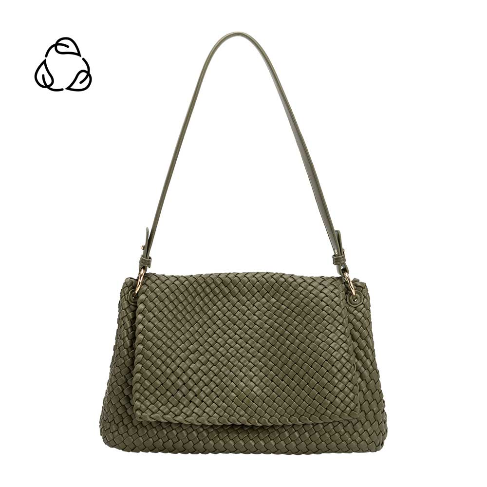 Melie Bianco  Natalia Olive recycelte vegane Schultertasche