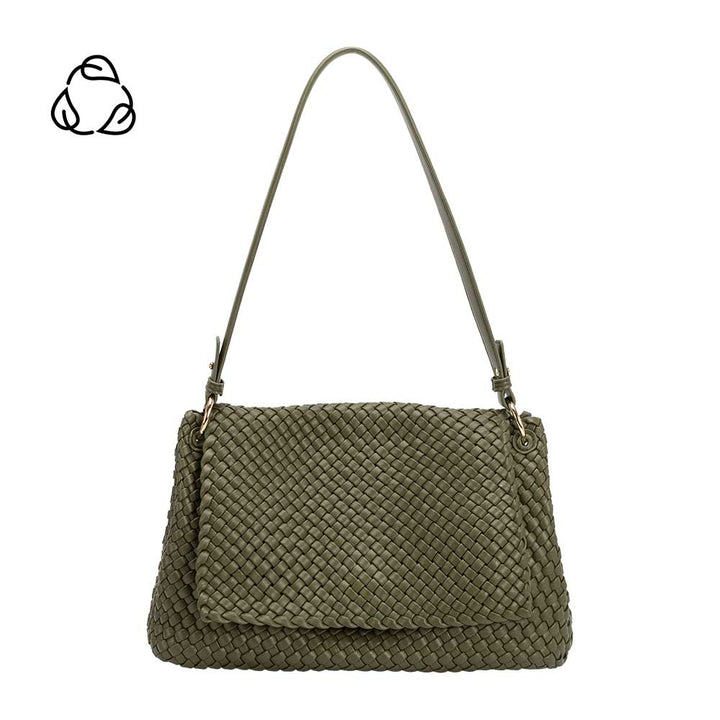 Melie Bianco  Natalia Olive recycelte vegane Schultertasche