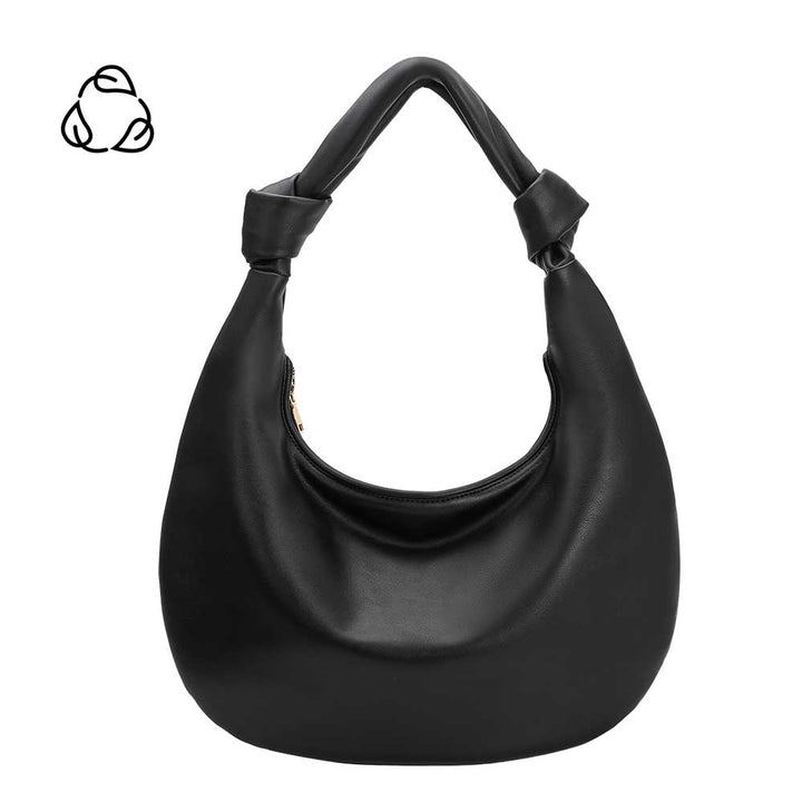 Melia Bianco Stella Black XL recycelte vegane Schultertasche