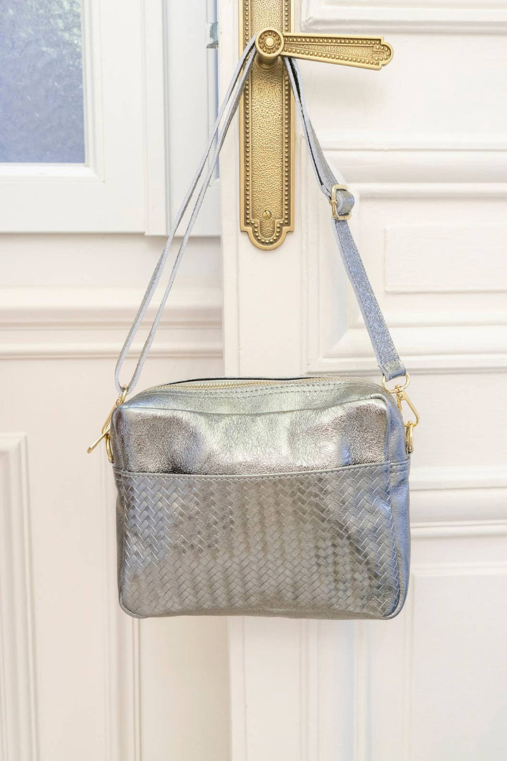 Tea Ledertasche Silber