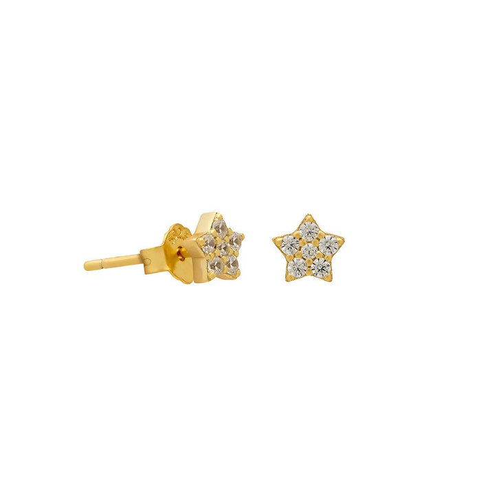 Mini star stud earrings in silver