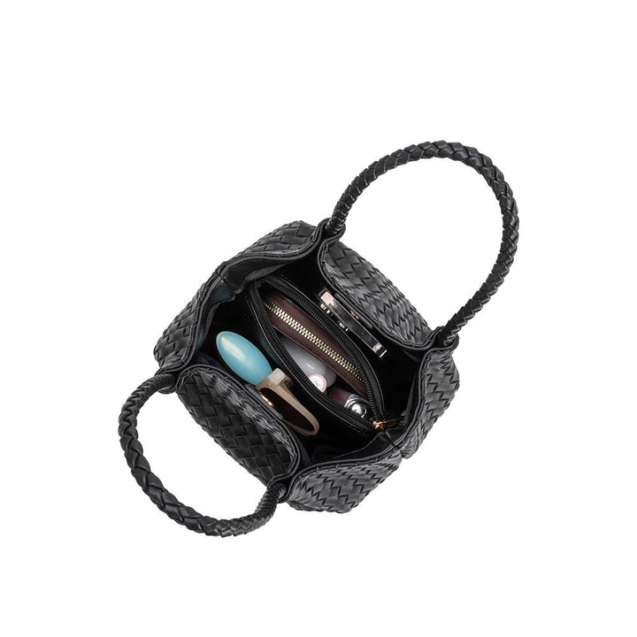 Melie Bianco Anahi Espresso Henkeltasche aus recyceltem veganem Material