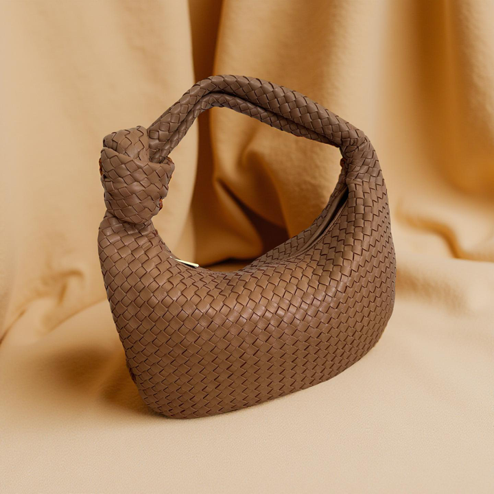 Jolina geflochtene Ledertasche Braun