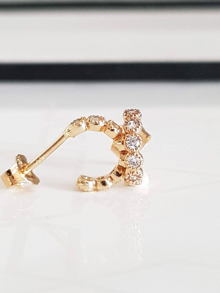 Iva mini hoop earrings with gold plating