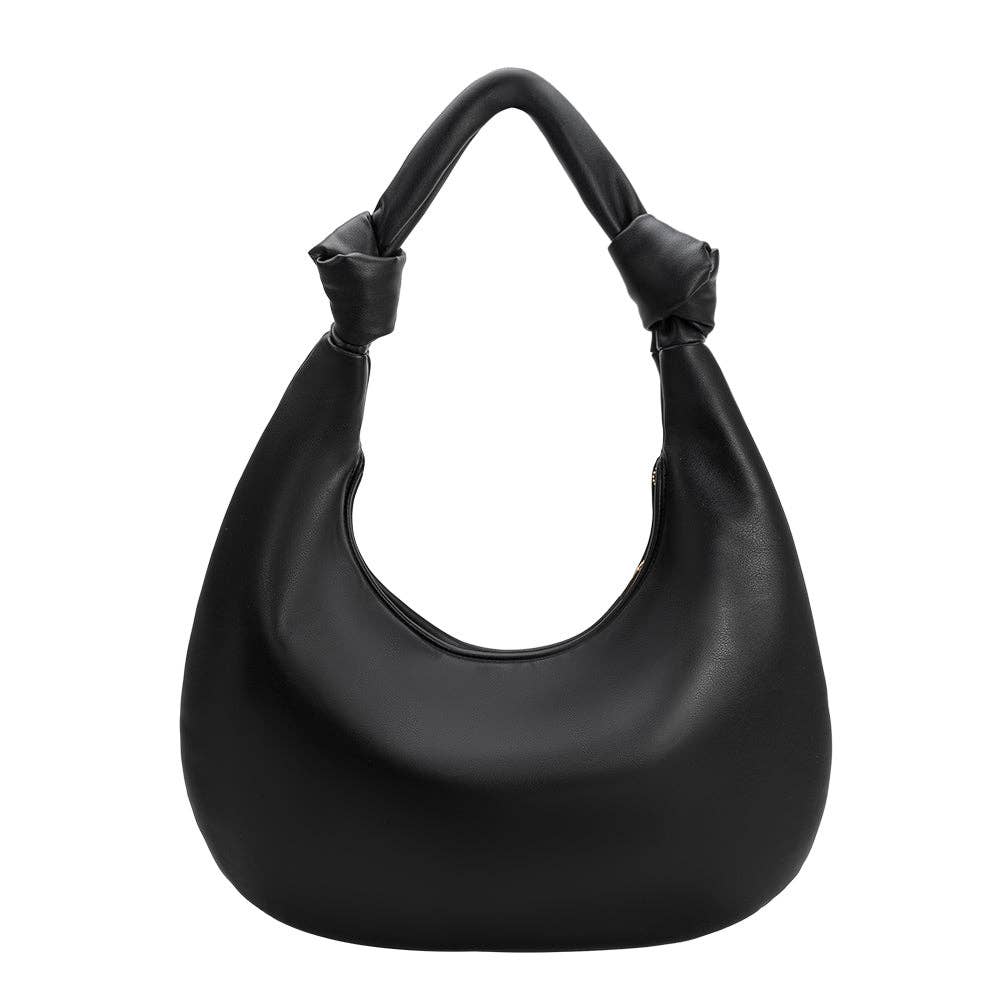 Melia Bianco Stella Black XL recycelte vegane Schultertasche