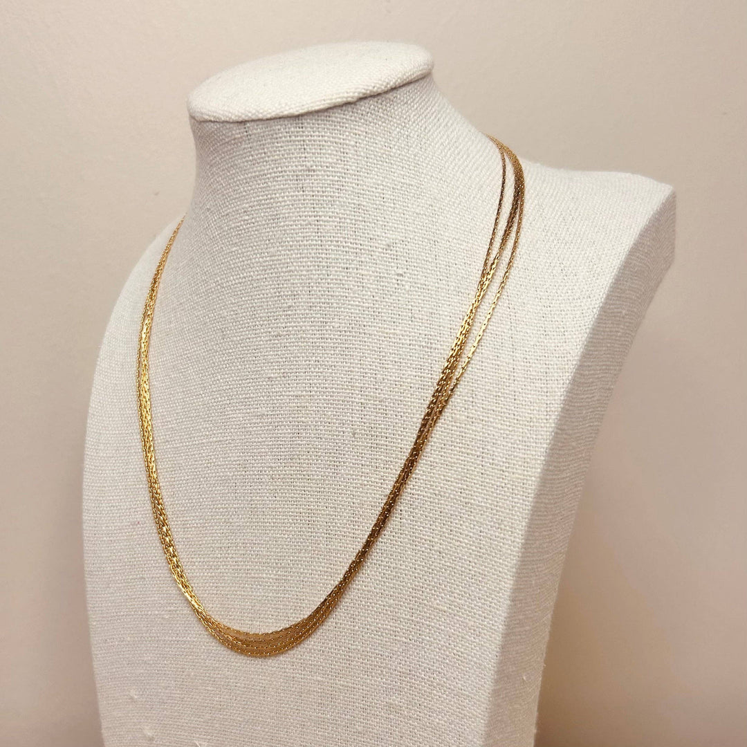 Vielseitige Goldene Mehrstrang-Halskette