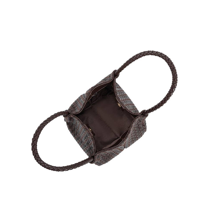 Melie Bianco Anahi Espresso Henkeltasche aus recyceltem veganem Material