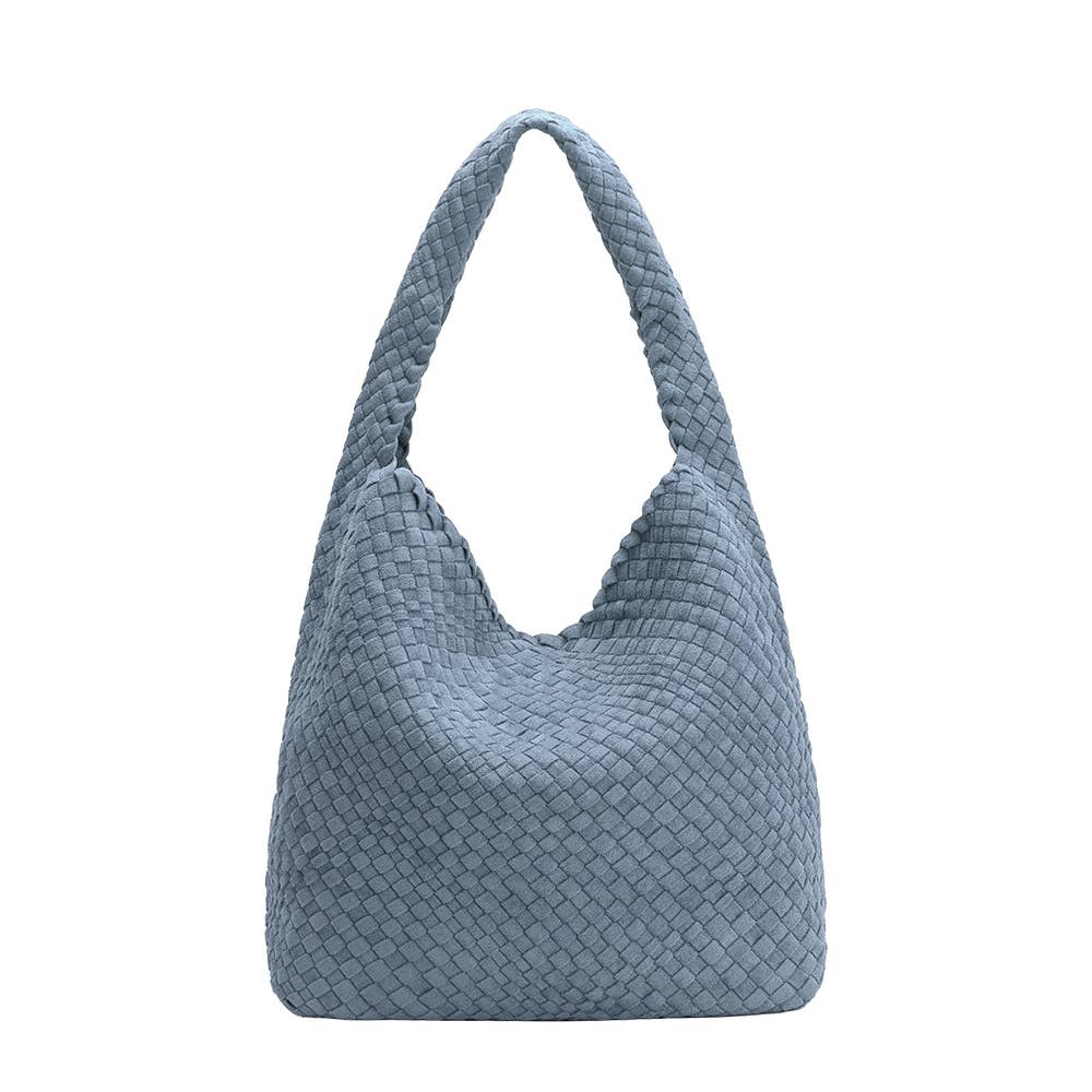 Melie Bianco Johanna große Schultertasche aus recyceltem veganem Wildlederimitat in Chambry