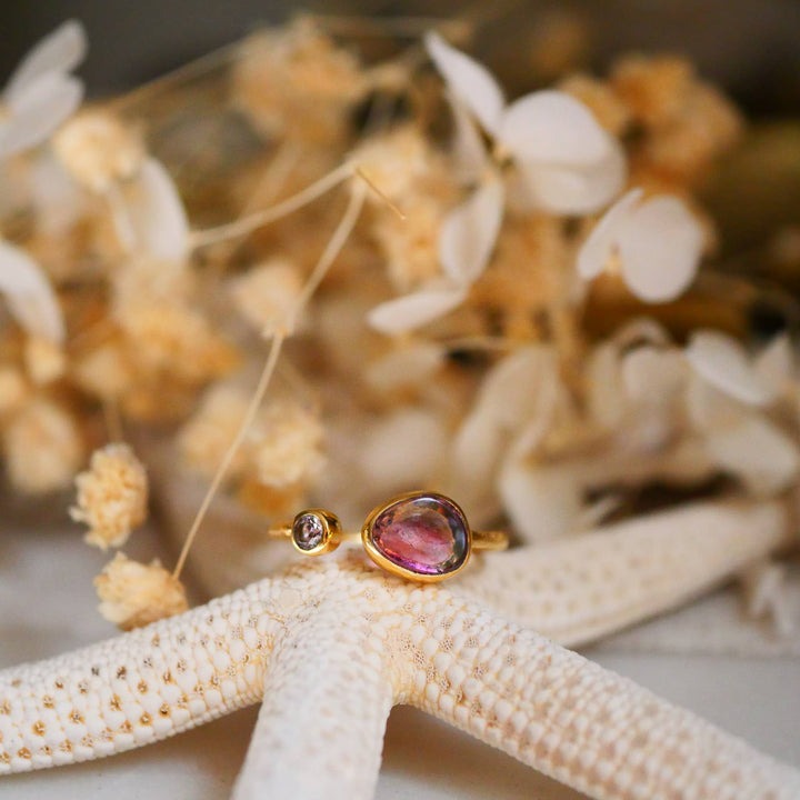 Deva Ring mit Melonenturmalin