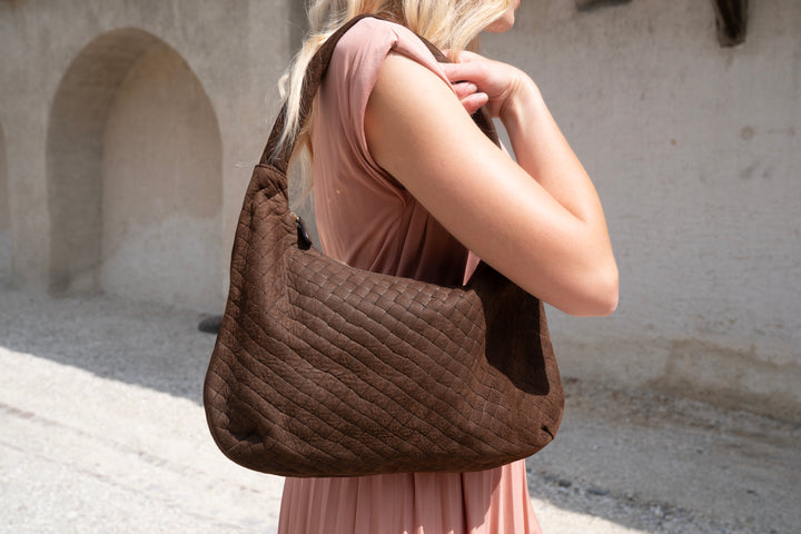 Chiara Ledertasche Wildleder Espresso