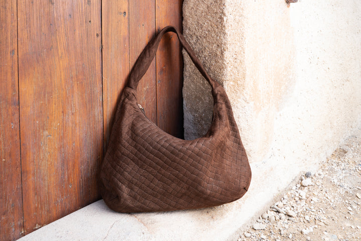 Chiara Ledertasche Wildleder Espresso